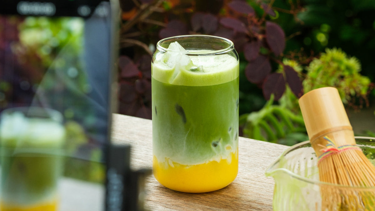 Matcha islatte med mango