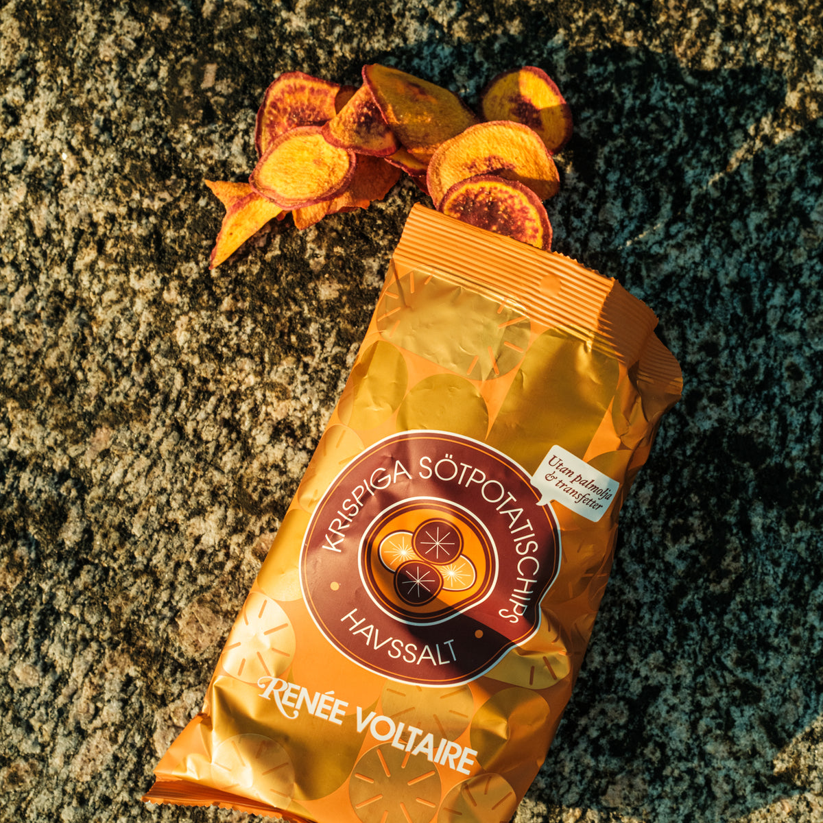 Krispiga Sötpotatischips – Havssalt