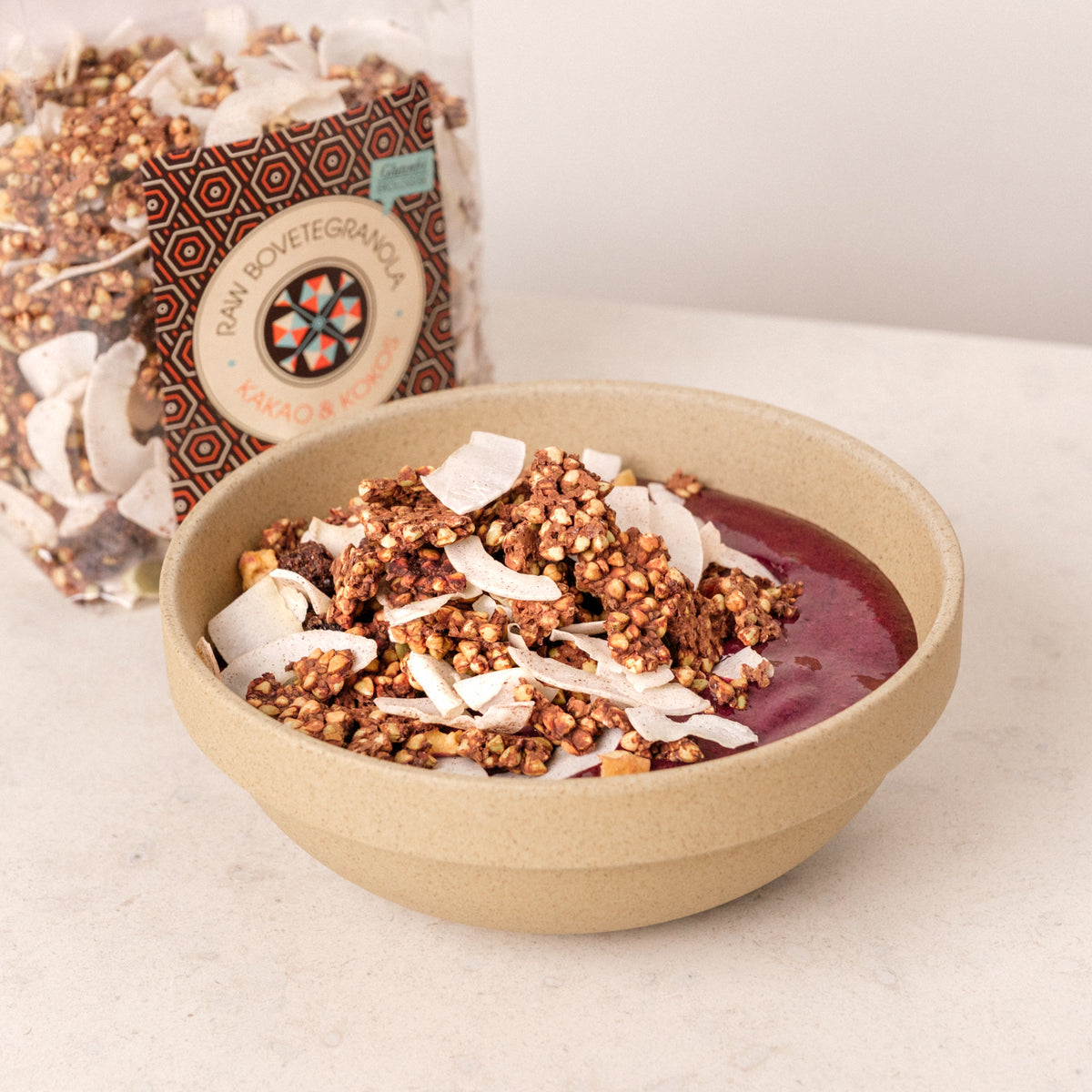 Raw Bovetegranola – Kakao & Kokos