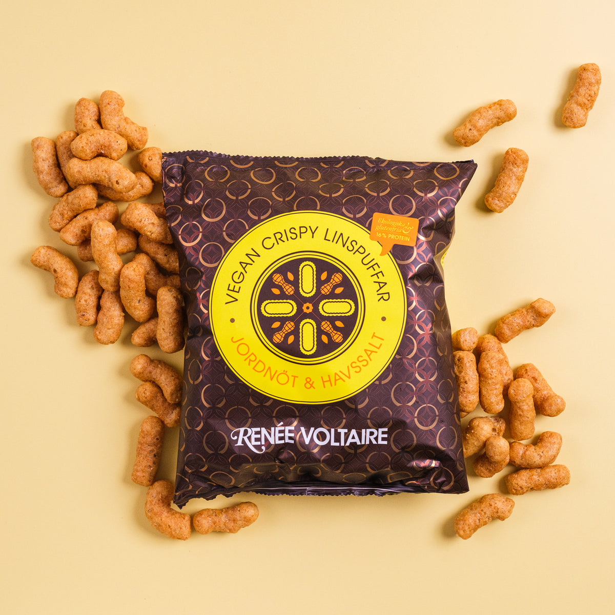 OUTLET Vegan Crispy Linspuffar – Jordnöt & Havssalt