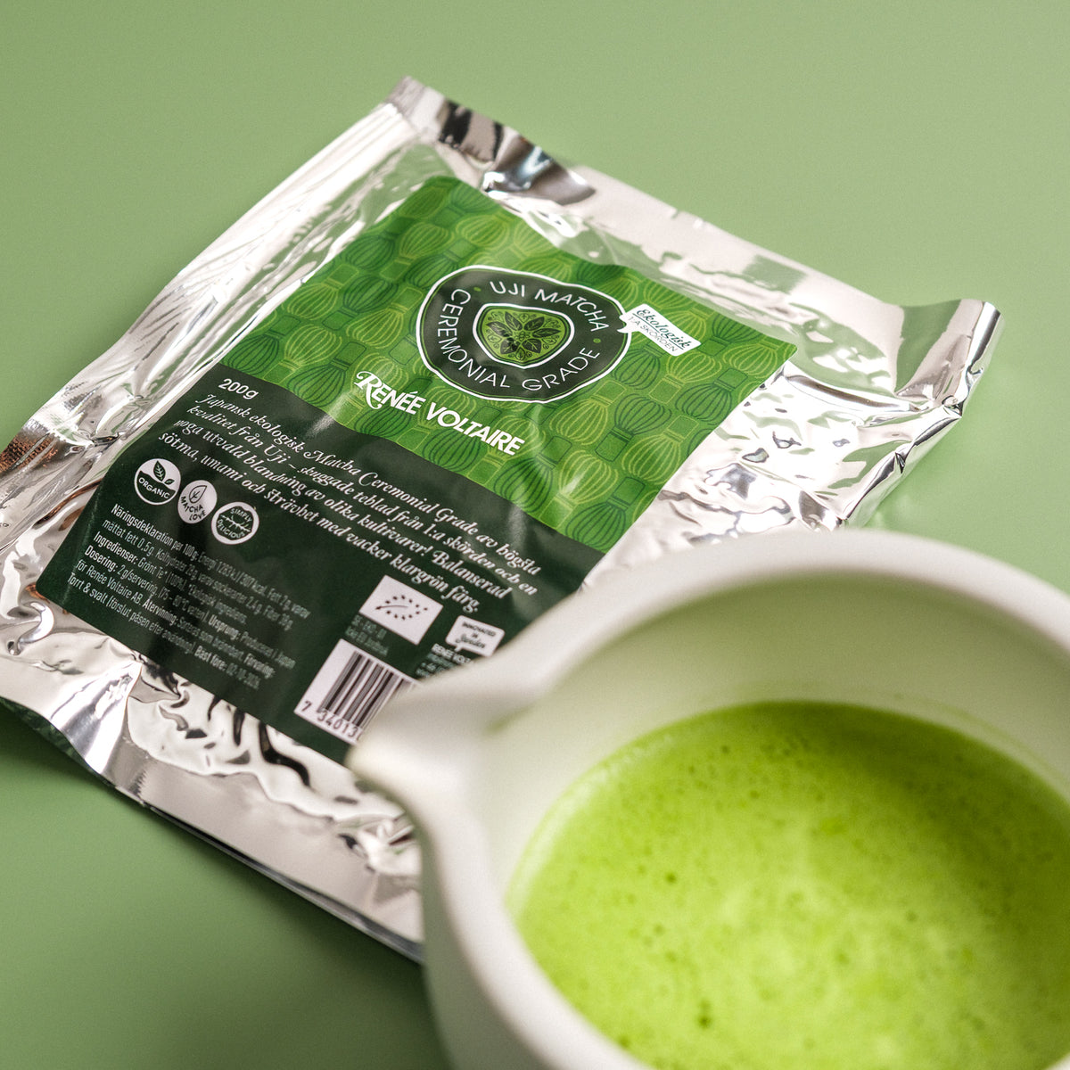 Premium ceremonial grade matcha av hög kvalitet från Japan, ekologiskt grönt tepulver för matcha latte och te
